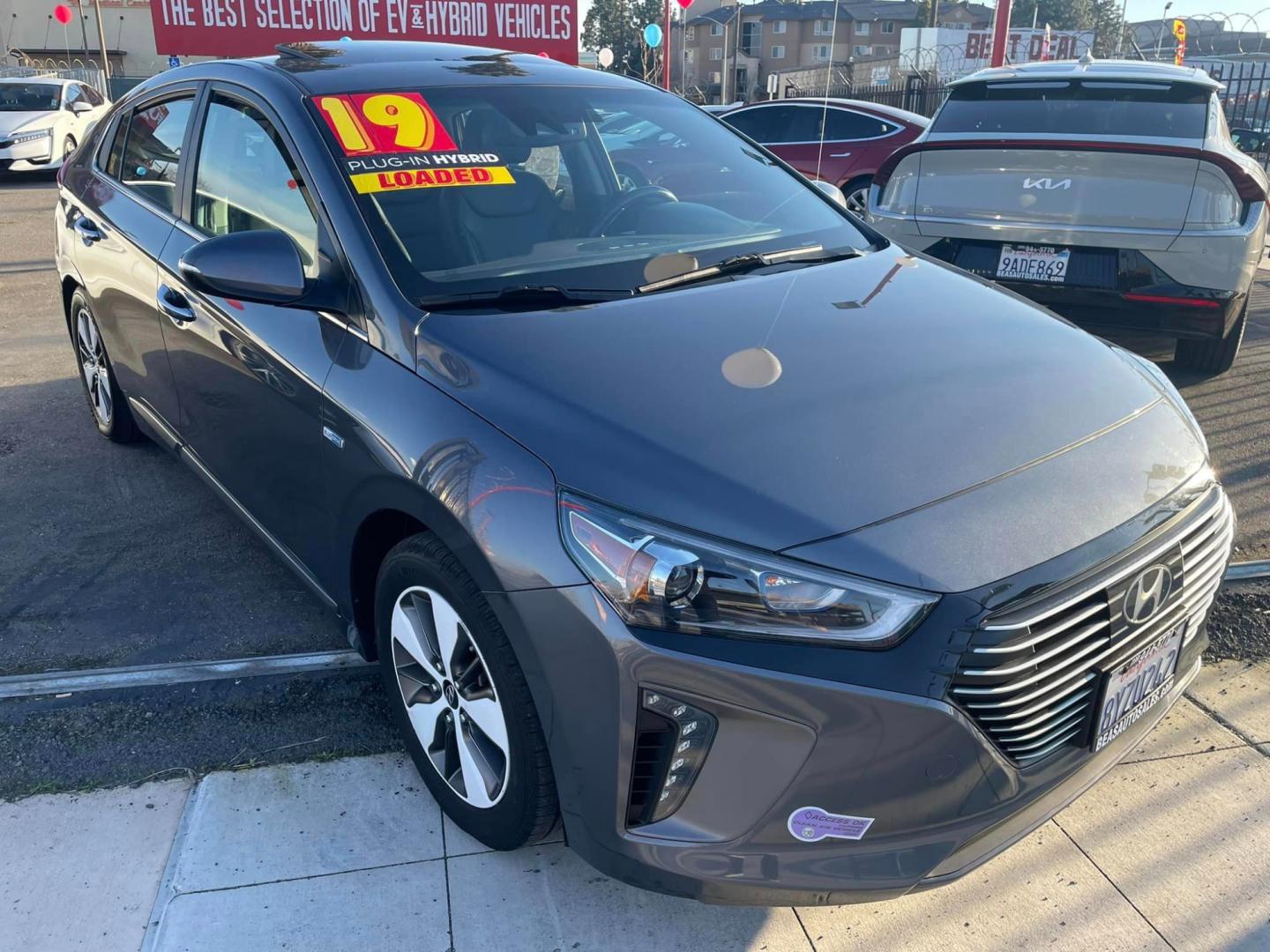 2019 GRAY /BLACK Hyundai Ioniq Hybrid (KMHC75LD4KU) , located at 744 E Miner Ave, Stockton, CA, 95202, (209) 944-5770, 37.956863, -121.282082 - Photo#0